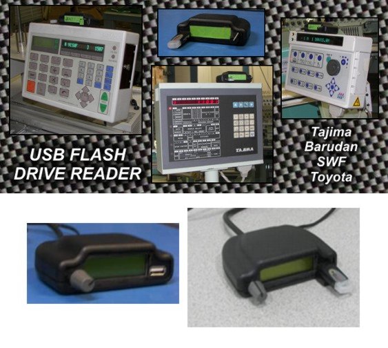 USB Flash Reader Embroidery Machine transfer system 